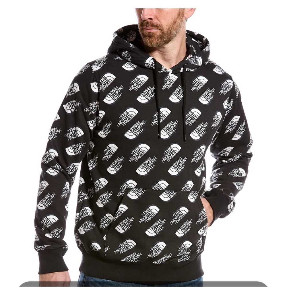 Men's Black and White Checkered Hoodie